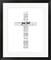 Framed Art Names of Jesus Cross Silhouette White Wall Decor 18x24 Artwork